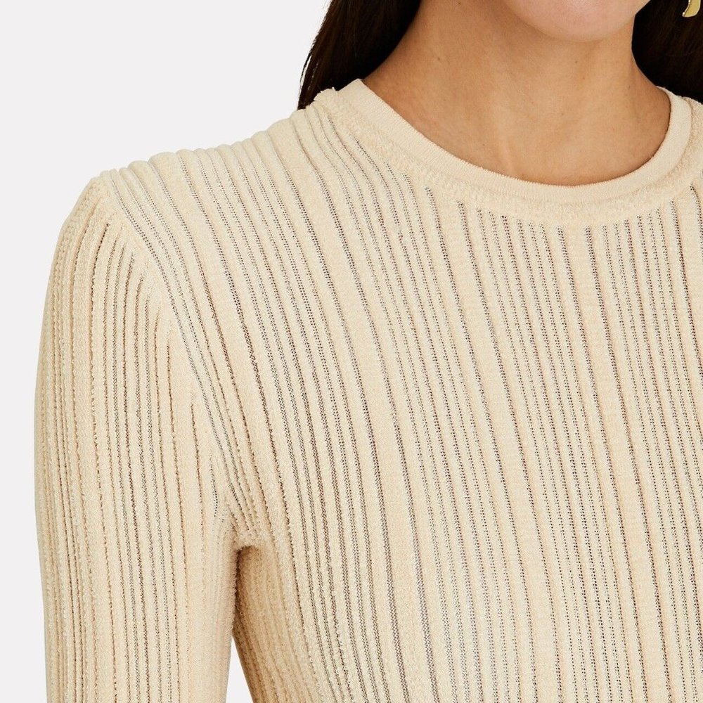 Ulla Johnson Lyana Textured Striped Rib Knit Sweater NWT - Picture 2 of 4